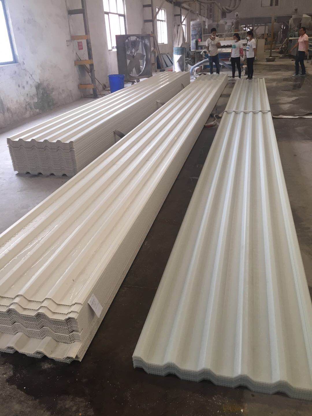 Heat resistance pvc roof tile of wall cladding/pvc plastic hollow thermo roof sheet for industry
