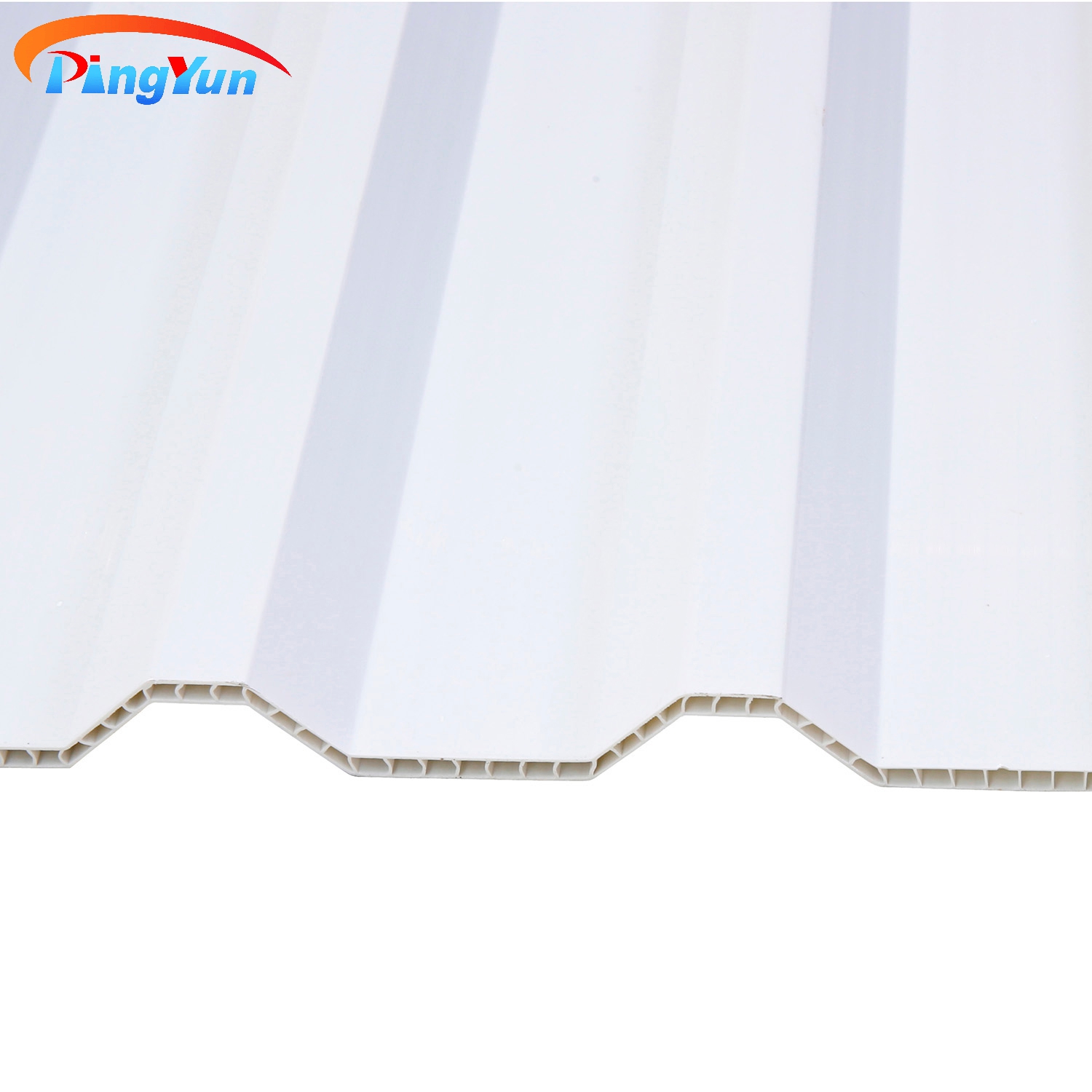 Weather Resistance Gray Twinwall Hollow PVC Roof Sheet
