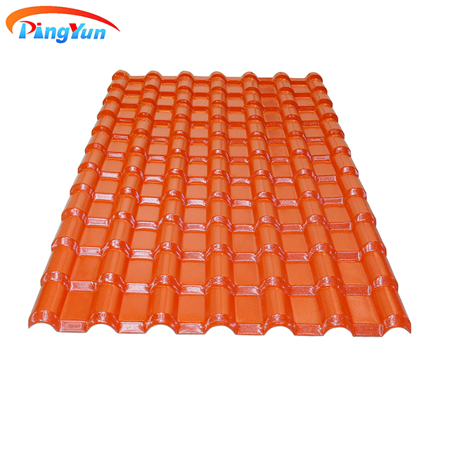 India Spanish synthetic resin asa upvc plastic roof tile for house pvc roof sheet for residence